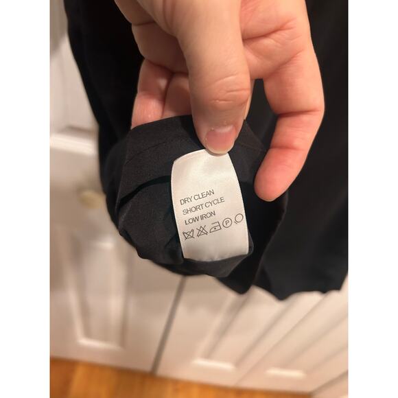 Etcetera Black Sheath Dress Tie Sleeves Size 6 - Picture 7 of 8